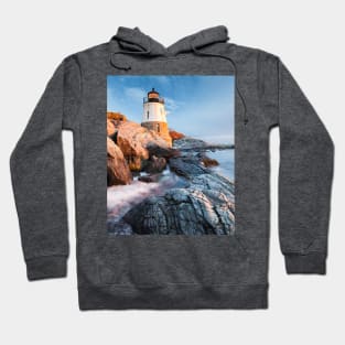 Castle Hill Lighthouse at Sunset, Rhode Island Hoodie